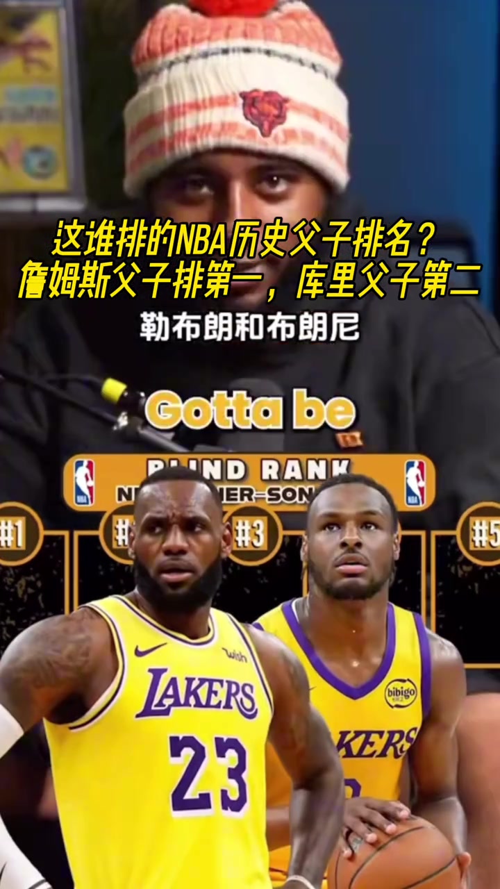 你同意嗎美媒排父子組合實(shí)力詹姆斯父子第一庫(kù)里父子第二