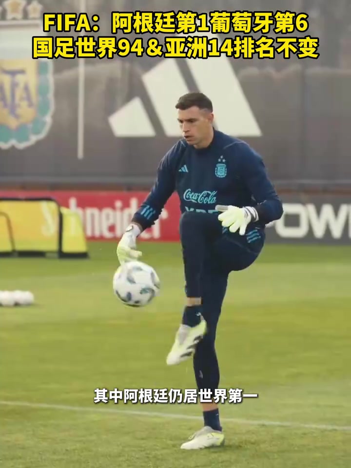 FIFA阿根廷1葡萄牙6國(guó)足94亞洲14排名不變